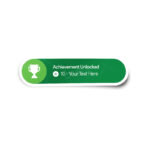 Xbox Achievement Unlocked Personalised Glossy Stickers.