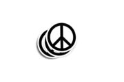 PEACE Symbol Glossy Stickers - Image 2