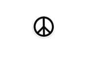 PEACE Symbol Glossy Stickers