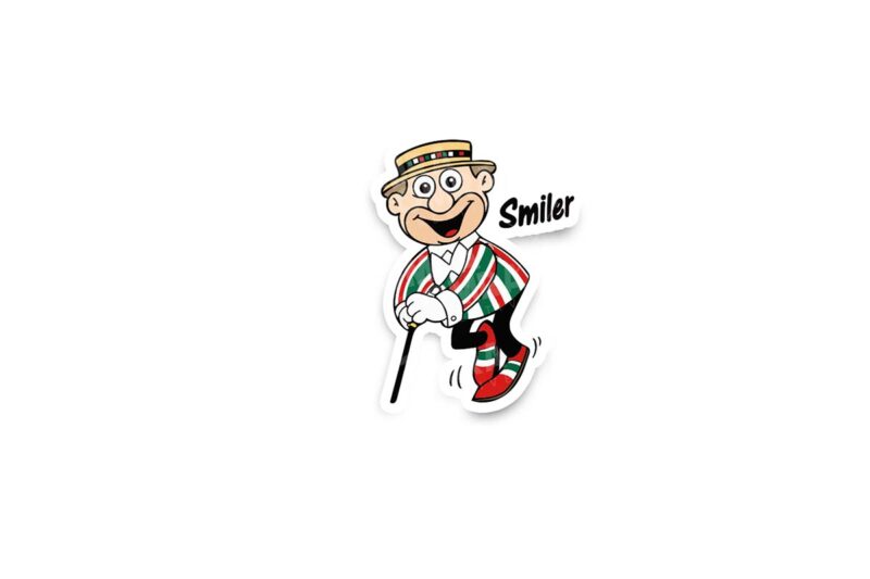 lyons-minstreals-smiler-sticker-1pk Lyons Minstrels Smiler Glossy Stickers - Image 1