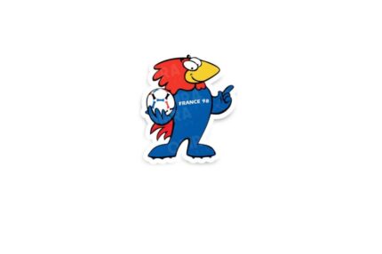World Cup France 98 Mascot Glossy Stickers