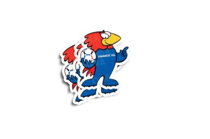 World Cup France 98 Mascot Glossy Stickers